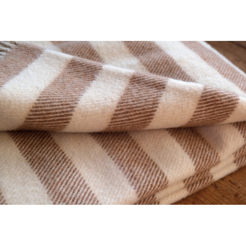 Large beige striped