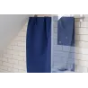 Serviette de bain en lin bleu