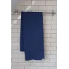 Serviette de bain en lin bleu