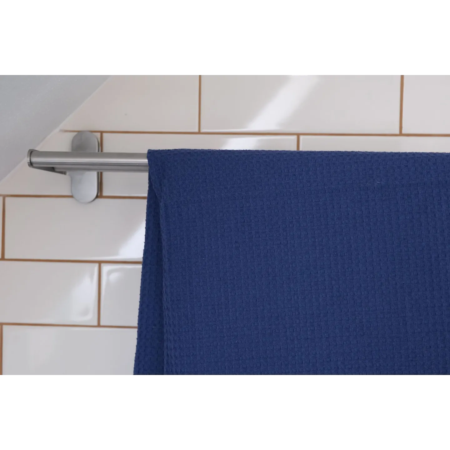 Toalla de lino azul