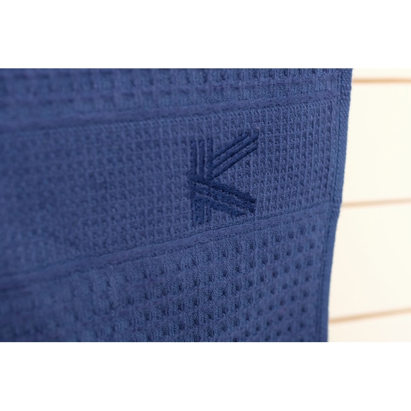 Serviette de bain en lin bleu