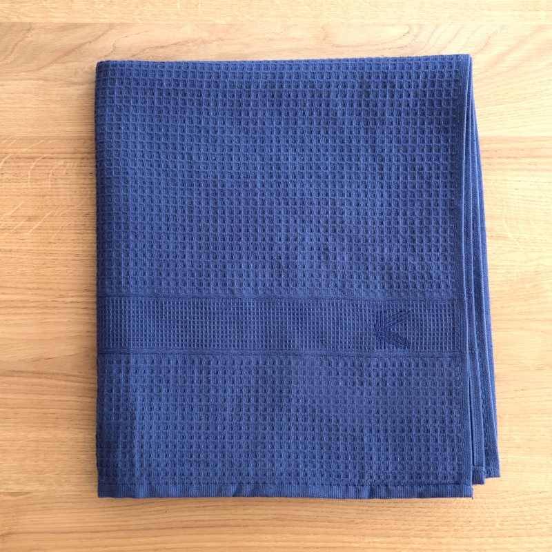 Blue linen towel