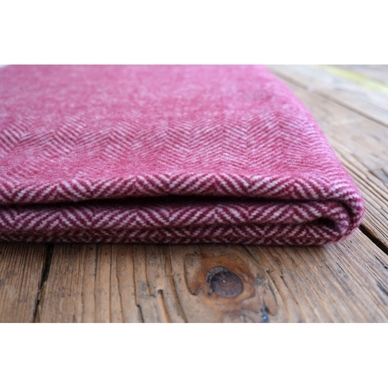 Couverture en laine bourguignonne - chevrons