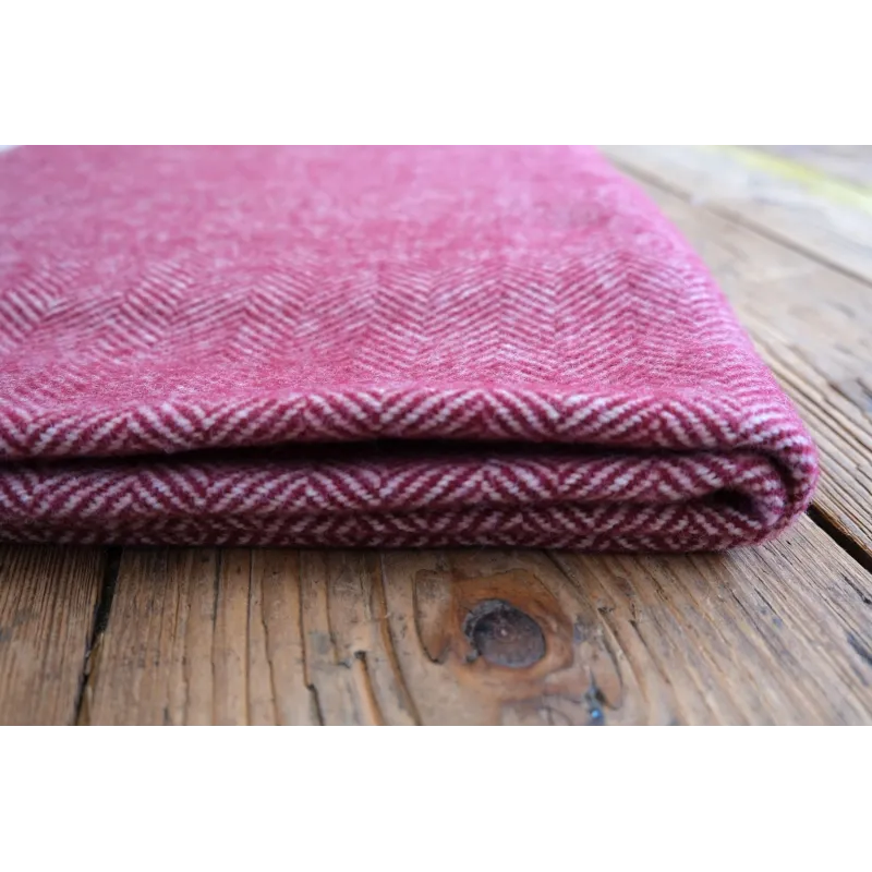 Couverture en laine bourguignonne - chevrons