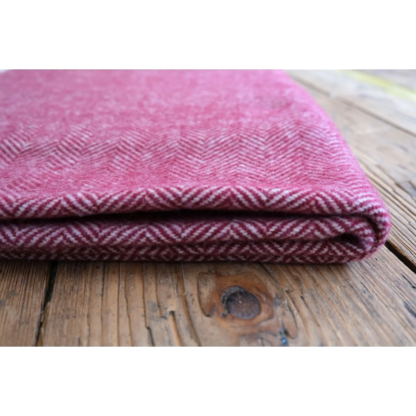 Couverture en laine bourguignonne - chevrons