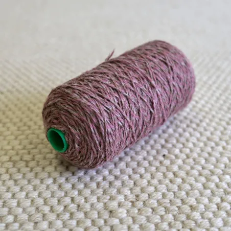 Zbytková 100% vlněná příze – starorůžová melanž (125tex/3x)