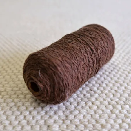 Zbytková 100% vlněná příze – čokolková hnědá (125tex/2x)